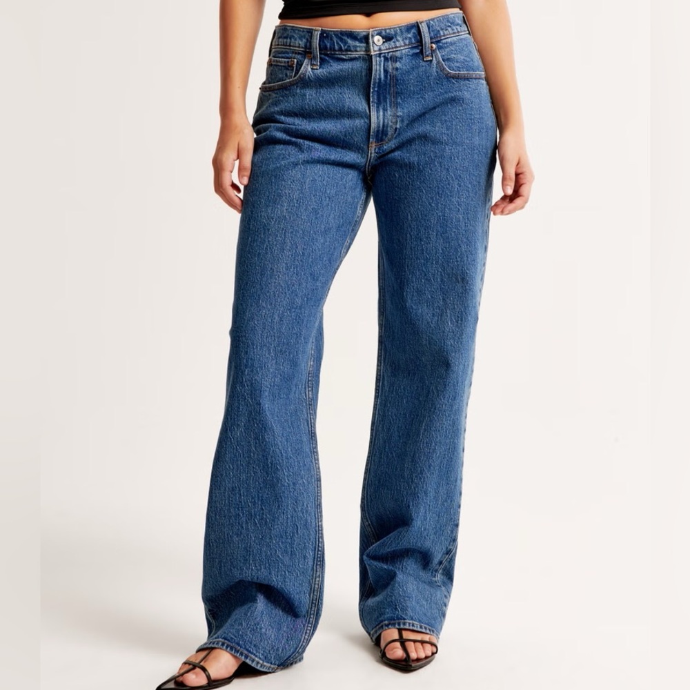 Abercrombie Curve Love Low Rise Baggy Jean